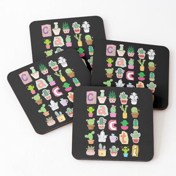 Item preview, Cute Kawaii Cactus Print designed and sold by Thehatinthecat.