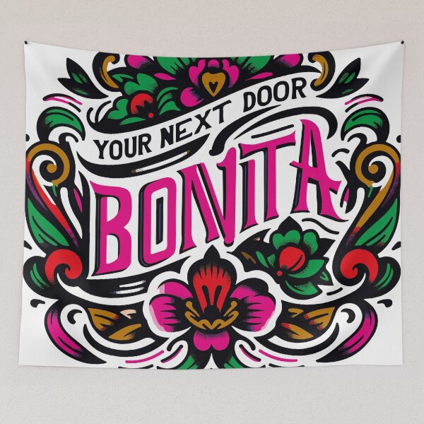 Item preview, Your Next Door Bonita Mexican Badge designed and sold by Edgar Ramirez.