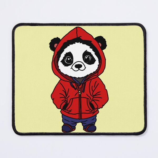 Item preview, A panda in a red hoodie designed and sold by Flowersonstuff.