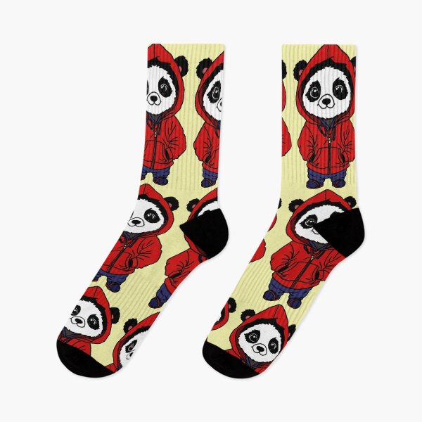 Item preview, A panda in a red hoodie designed and sold by Flowersonstuff.