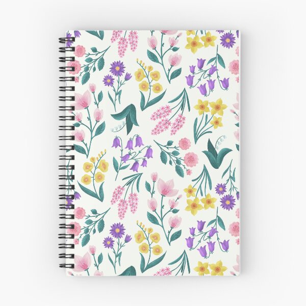 Item preview, Beautiful Colorful Hand-Drawn Spring Flowers - White designed and sold by yupcat.