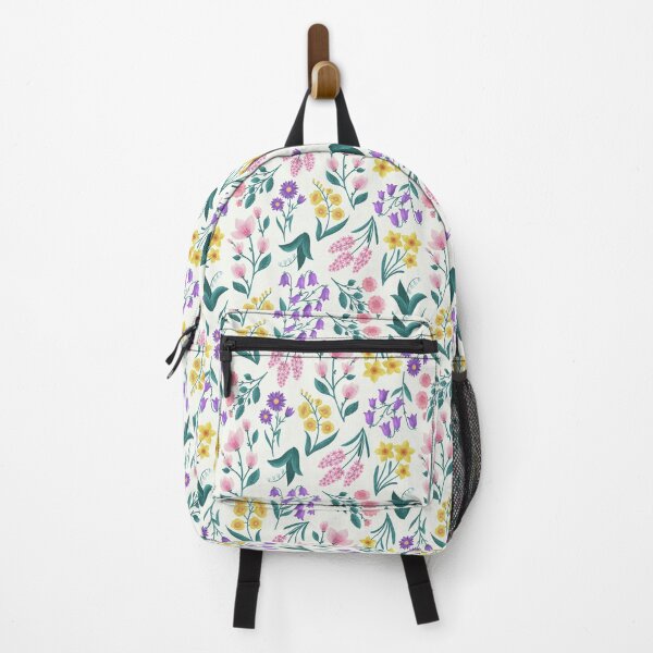 Item preview, Beautiful Colorful Hand-Drawn Spring Flowers - White designed and sold by yupcat.