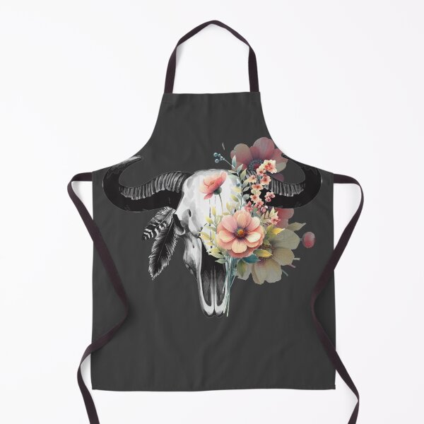 Item preview, Bull Skull with flowers, Gothic art designed and sold by Pretzel-G92.