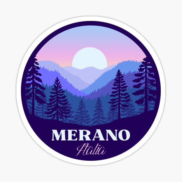 Item preview, Merano Italia minimalist landscape badge designed and sold by InvestingRoad.