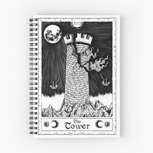 Item preview, The Tower - Forbidden Grimoire Tarot Card designed and sold by Alessandro  Lalli.
