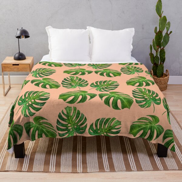 Item preview, Patrón de acuarela de hojas tropicales de monstera deliciosa designed and sold by TinyFlowerArt.