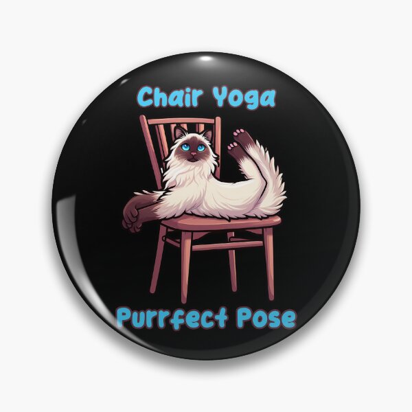 Item preview, Chair Yoga Cat Pose designed and sold by Irbisinthebox.