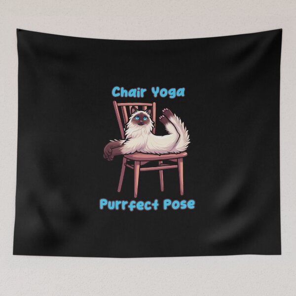 Item preview, Chair Yoga Cat Pose designed and sold by Irbisinthebox.