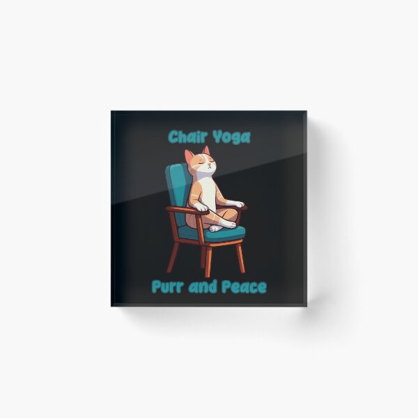 Item preview, Chair Yoga Cat Pose designed and sold by Irbisinthebox.