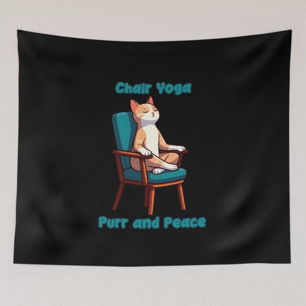 Item preview, Chair Yoga Cat Pose designed and sold by Irbisinthebox.
