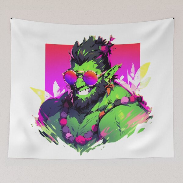 Item preview, Flower Power: The Smiling Orc's Natural Charm designed and sold by GruumchsGoods.