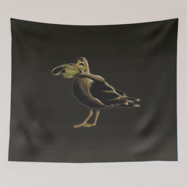 Item preview, Seagull devouring its sandwich designed and sold by Captain Chromatic.