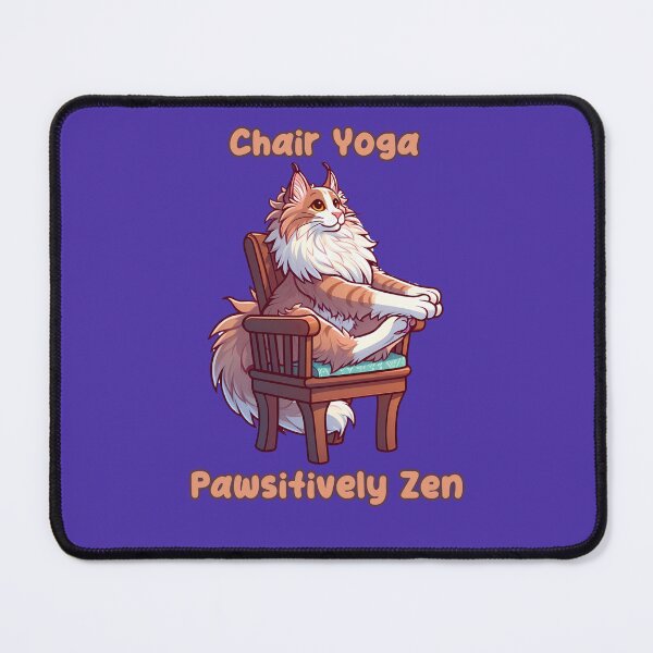 Item preview, Chair Yoga Cat Pose designed and sold by Irbisinthebox.