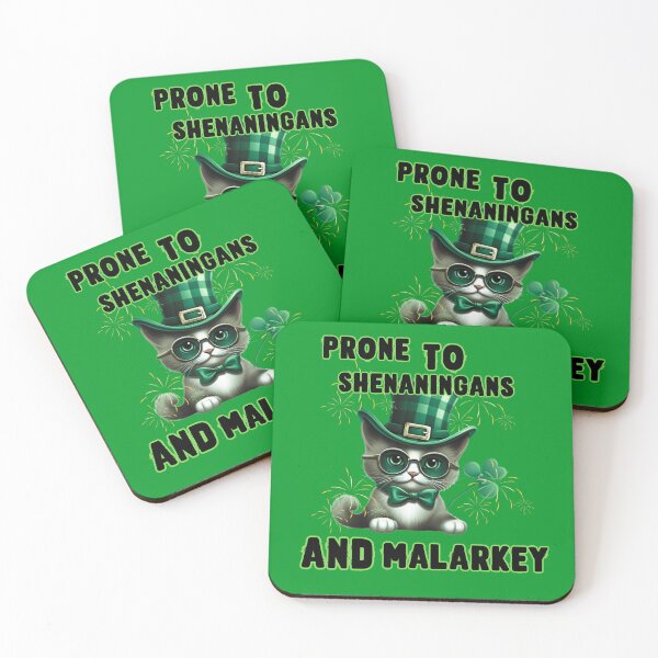 Item preview,  Prone To Shenanigans And Malarkey Funny Cat designed and sold by JackAMM.