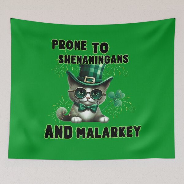 Item preview,  Prone To Shenanigans And Malarkey Funny Cat designed and sold by JackAMM.