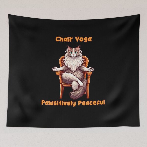 Item preview, Chair Yoga Cat Pose designed and sold by Irbisinthebox.