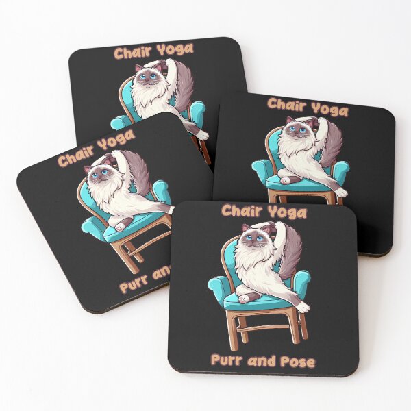 Item preview, Chair Yoga Cat Pose designed and sold by Irbisinthebox.