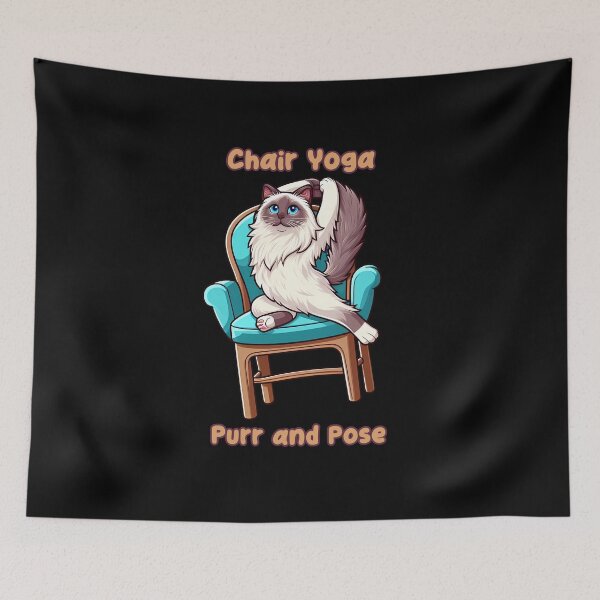 Item preview, Chair Yoga Cat Pose designed and sold by Irbisinthebox.