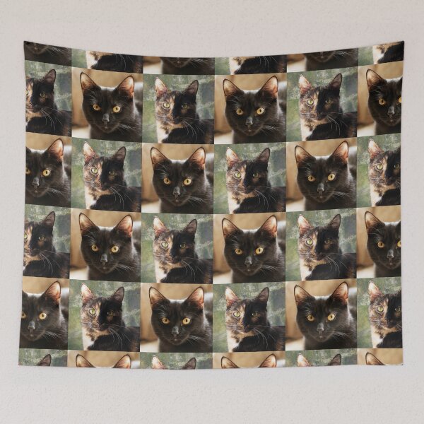 Item preview, Black cat and Tortoiseshell cat  designed and sold by ljm000.