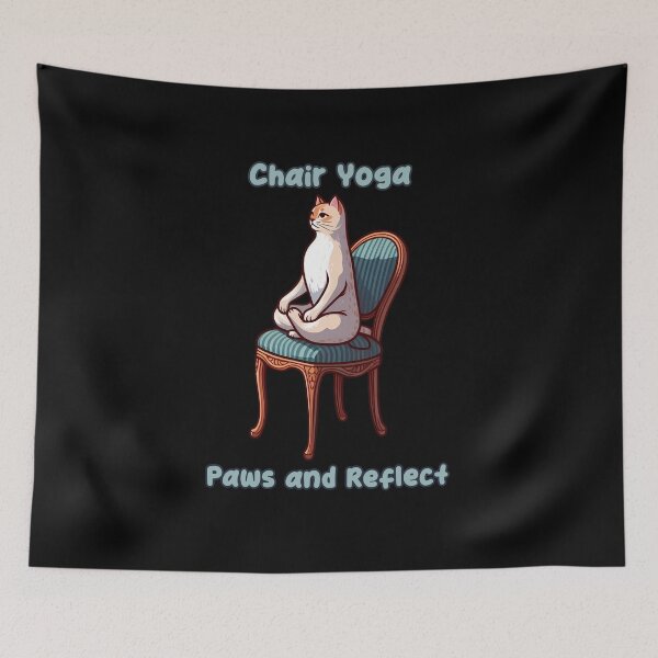 Item preview, Chair Yoga Cat Pose designed and sold by Irbisinthebox.