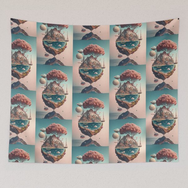 Item preview, Inspired dream sequence featuring floating islands designed and sold by ShopMaxiDesigns.