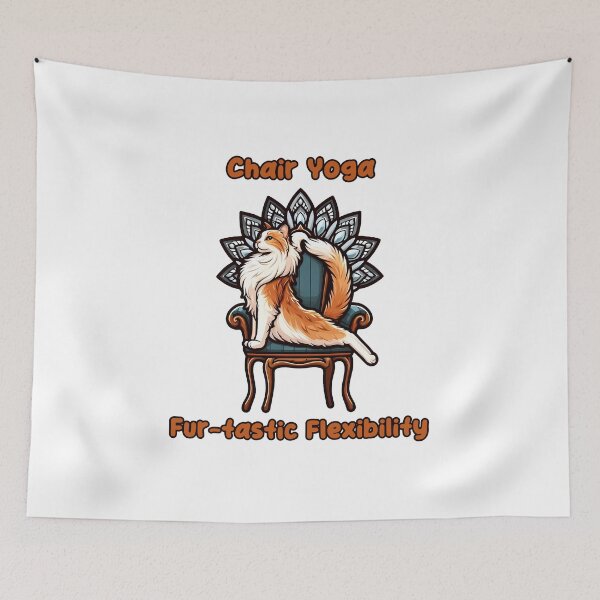 Item preview, Chair Yoga Cat Pose designed and sold by Irbisinthebox.