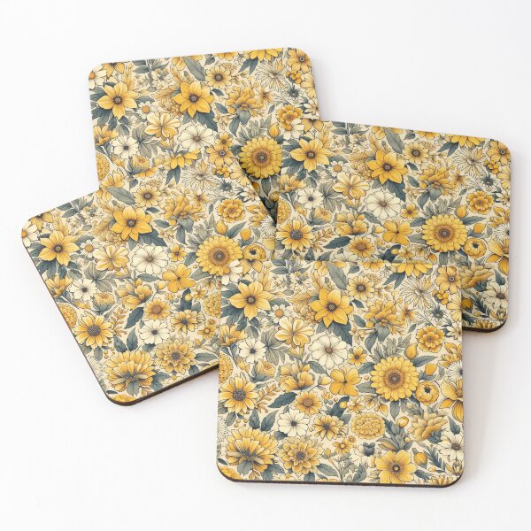 Item preview, Yellow floral design  designed and sold by harmzk90.