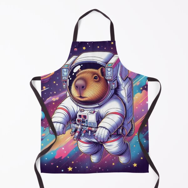 Item preview, Capybara Astronaut Colorful Space designed and sold by soapblossom.