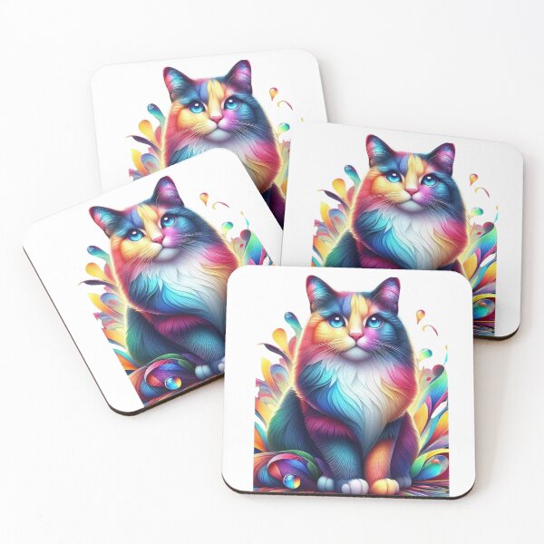Item preview,  Bright, Cute Cat, Kitten, Rainbow, Fun Cat Kids T-Shirt designed and sold by ROYAL-STAR.