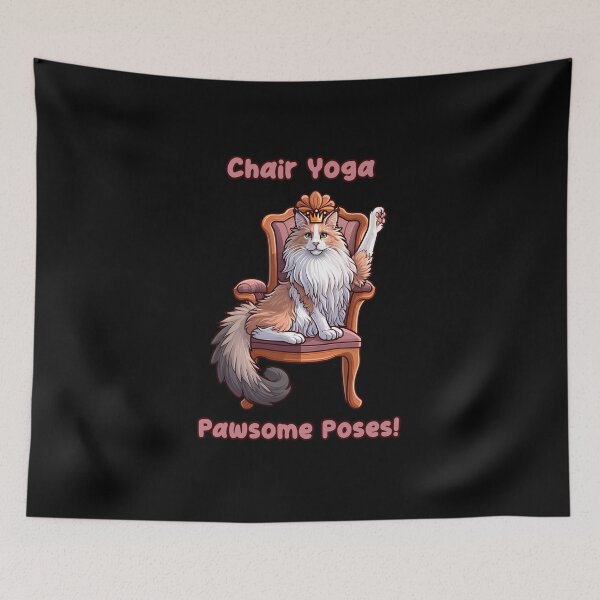 Item preview, Chair Yoga Cat Pose designed and sold by Irbisinthebox.