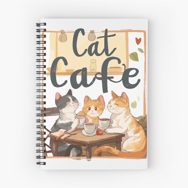 Item preview, Cat Cafe Print / Cats and Coffee designed and sold by Thehatinthecat.