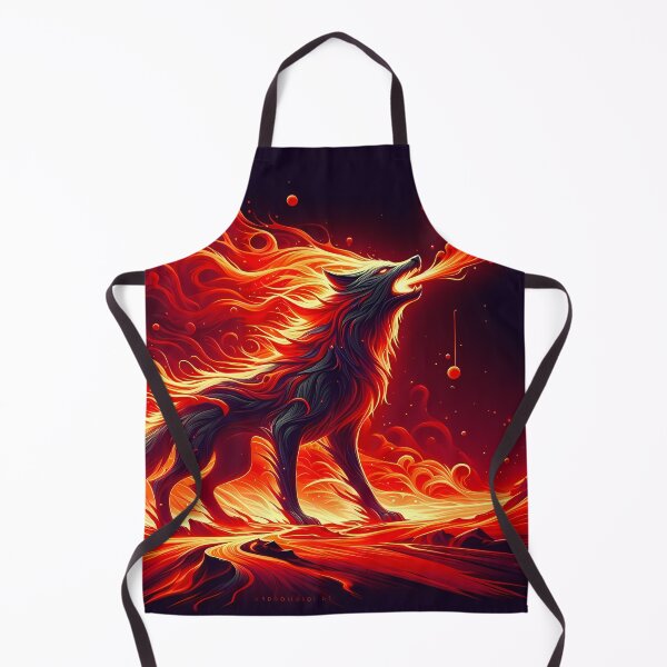 Item preview, Epic Fire Lava Wolf, Ai Generated Art designed and sold by ACC .