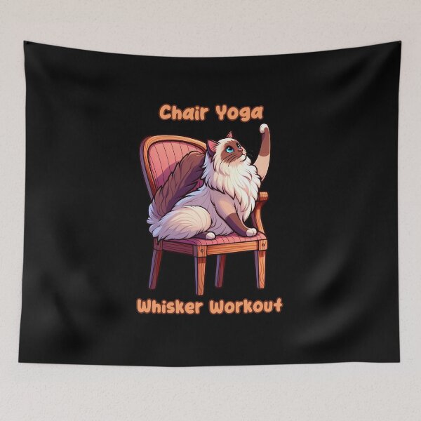 Item preview, Chair Yoga Cat Pose designed and sold by Irbisinthebox.