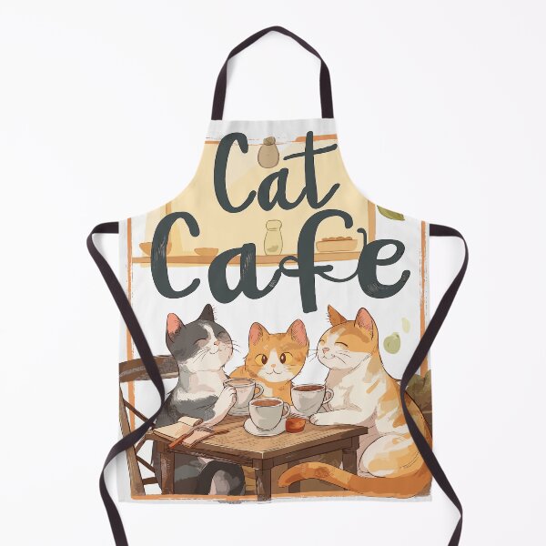 Item preview, Cat Cafe Print / Cats and Coffee designed and sold by Thehatinthecat.