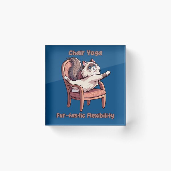 Item preview, Chair Yoga Cat Pose designed and sold by Irbisinthebox.