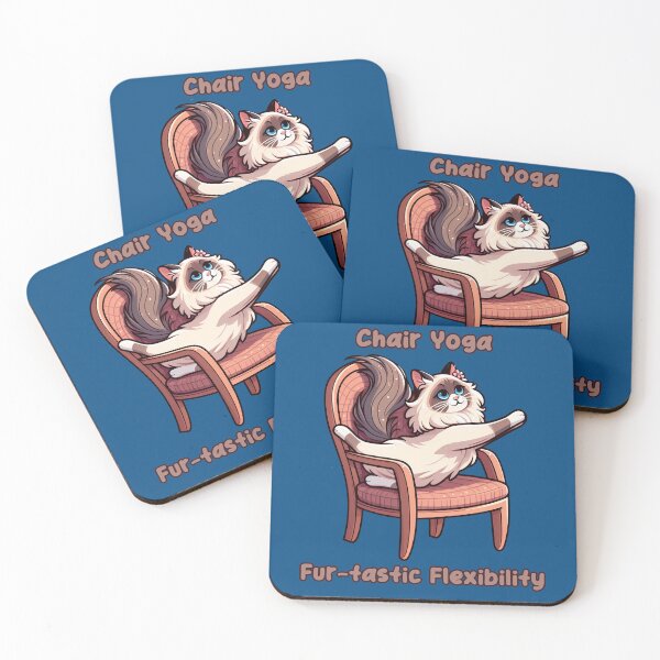 Item preview, Chair Yoga Cat Pose designed and sold by Irbisinthebox.