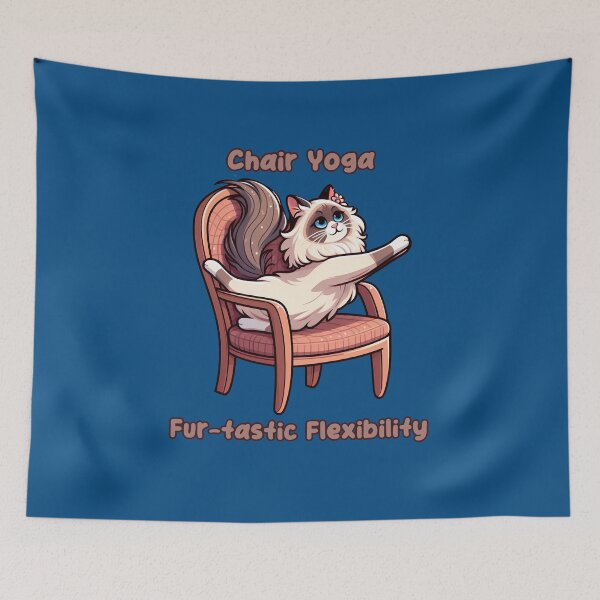 Item preview, Chair Yoga Cat Pose designed and sold by Irbisinthebox.