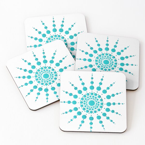Item preview, Teal Dot Mandala Starburst designed and sold by Cardiff Creative.