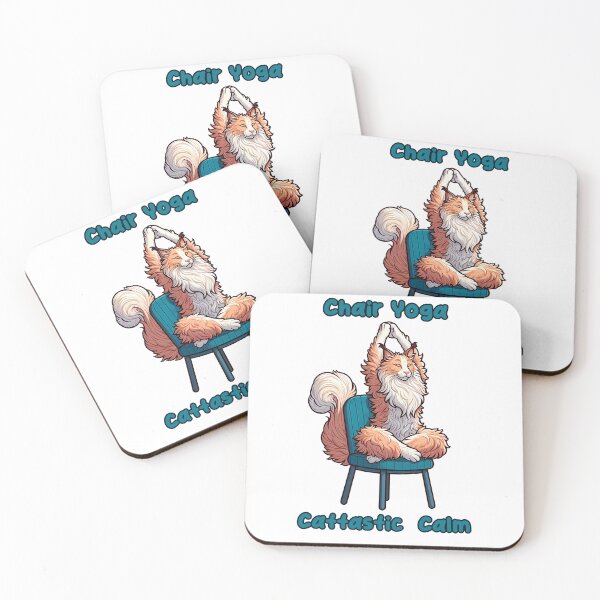 Item preview, Chair Yoga Cat Pose designed and sold by Irbisinthebox.