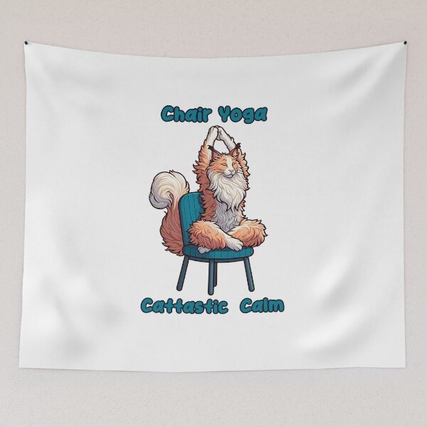 Item preview, Chair Yoga Cat Pose designed and sold by Irbisinthebox.