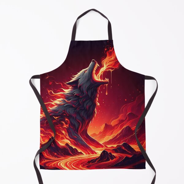 Item preview, Epic Fire Lava Wolf, Ai Generated Art designed and sold by ACC .
