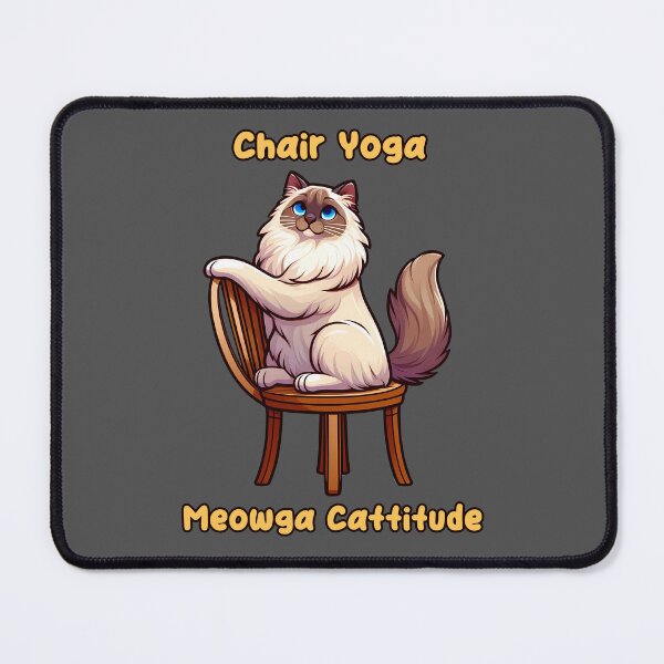 Item preview, Chair Yoga Cat Pose designed and sold by Irbisinthebox.