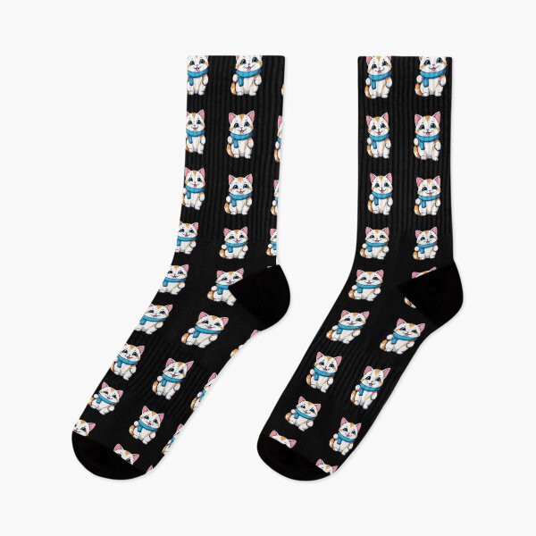 Item preview, Adorable Cat in a Blue Scarf - Whimsical Winter Whiskers designed and sold by StarStudio360.