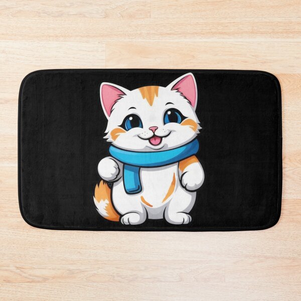 Item preview, Adorable Cat in a Blue Scarf - Whimsical Winter Whiskers designed and sold by StarStudio360.