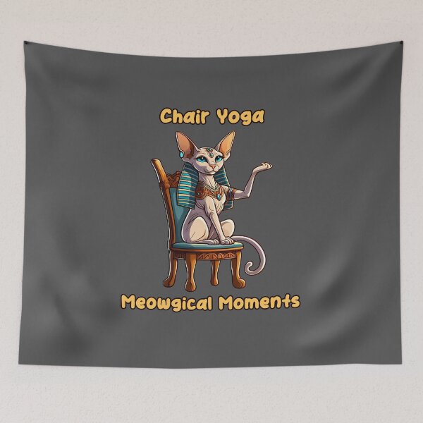 Item preview, Chair Yoga Cat Pose designed and sold by Irbisinthebox.