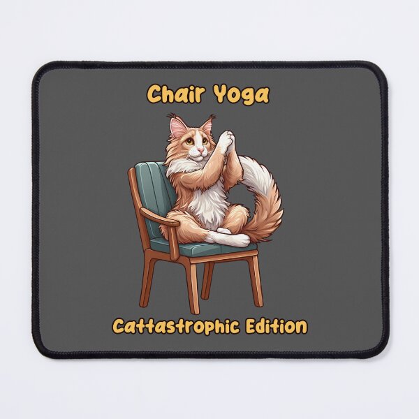Item preview,  Chair Yoga Cat Pose designed and sold by Irbisinthebox.