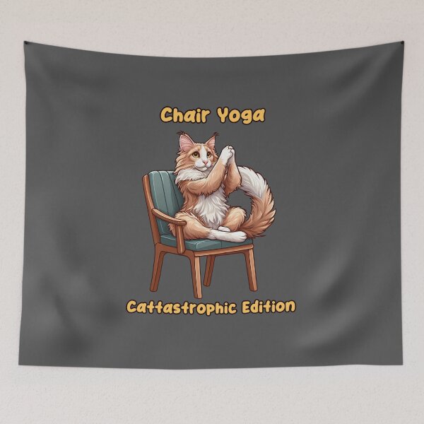 Item preview,  Chair Yoga Cat Pose designed and sold by Irbisinthebox.