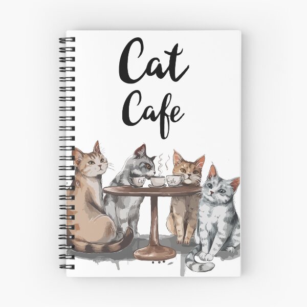 Item preview, Cat Cafe Print / Cats and Coffee designed and sold by Thehatinthecat.