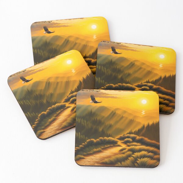 Item preview, An Eagle Soaring High in a Sunset Sky Above Challenges designed and sold by AspirationalArt.