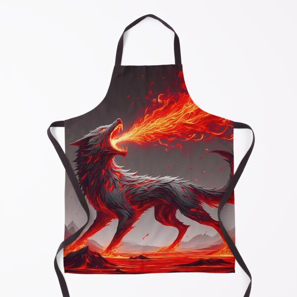 Item preview, Epic Fire Lava Wolf, Ai Generated Art designed and sold by ACC .